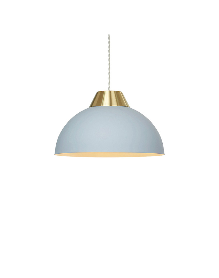 blue and gold ceiling lamp